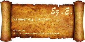 Szemerey Eszter névjegykártya